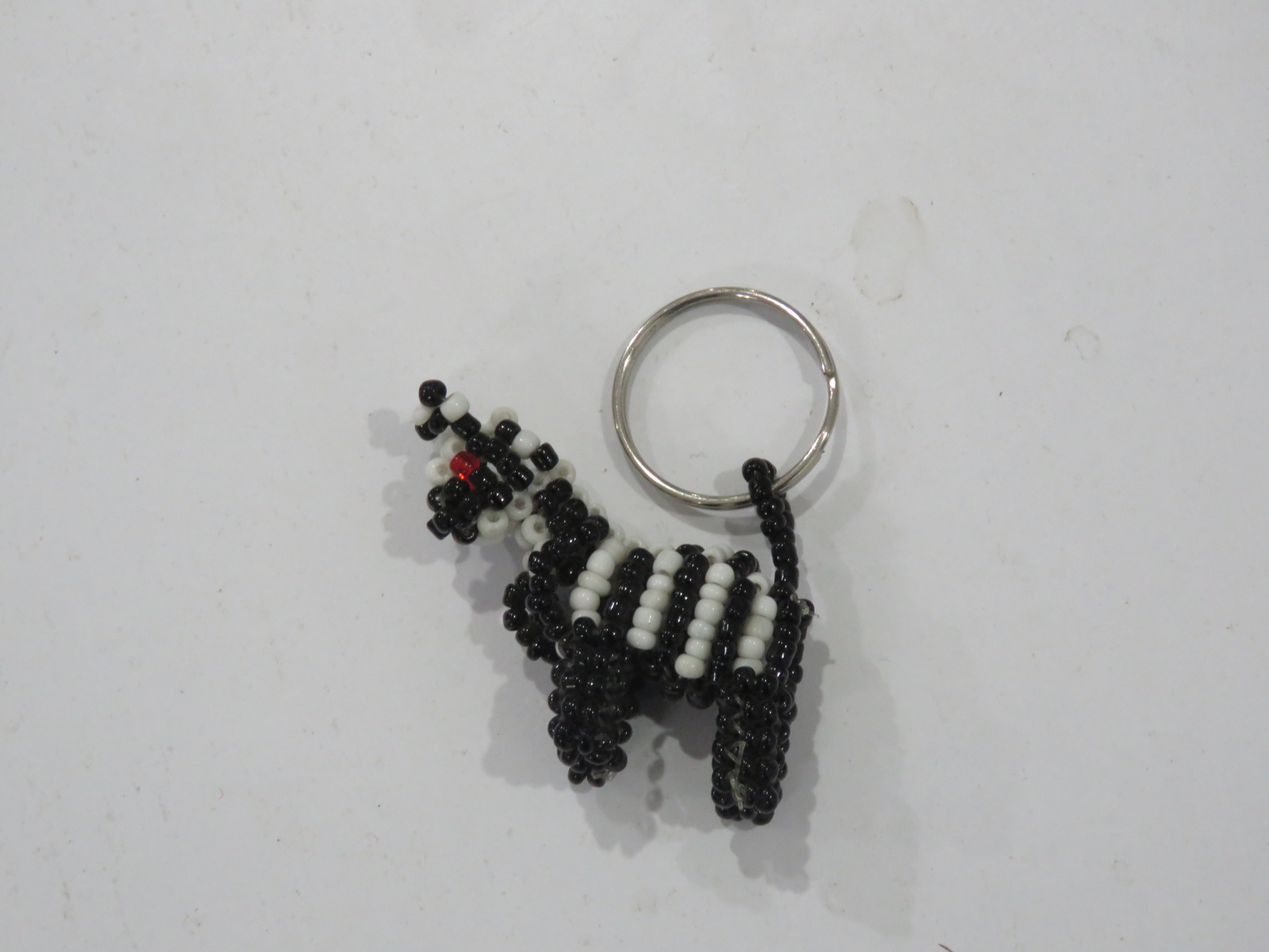 Beaded Zebra Key Holder