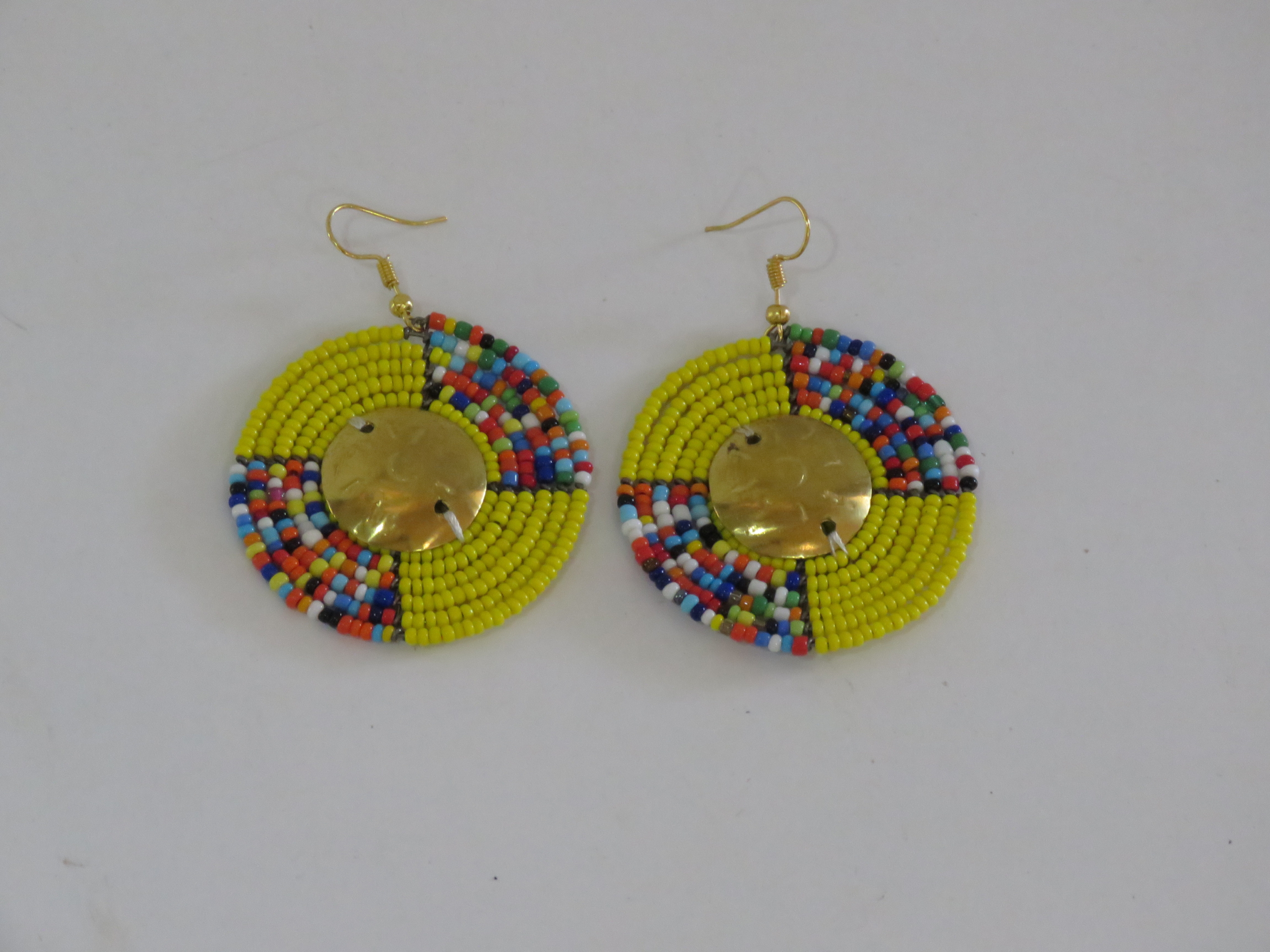 Solar Flare Maasai Beaded Earrings