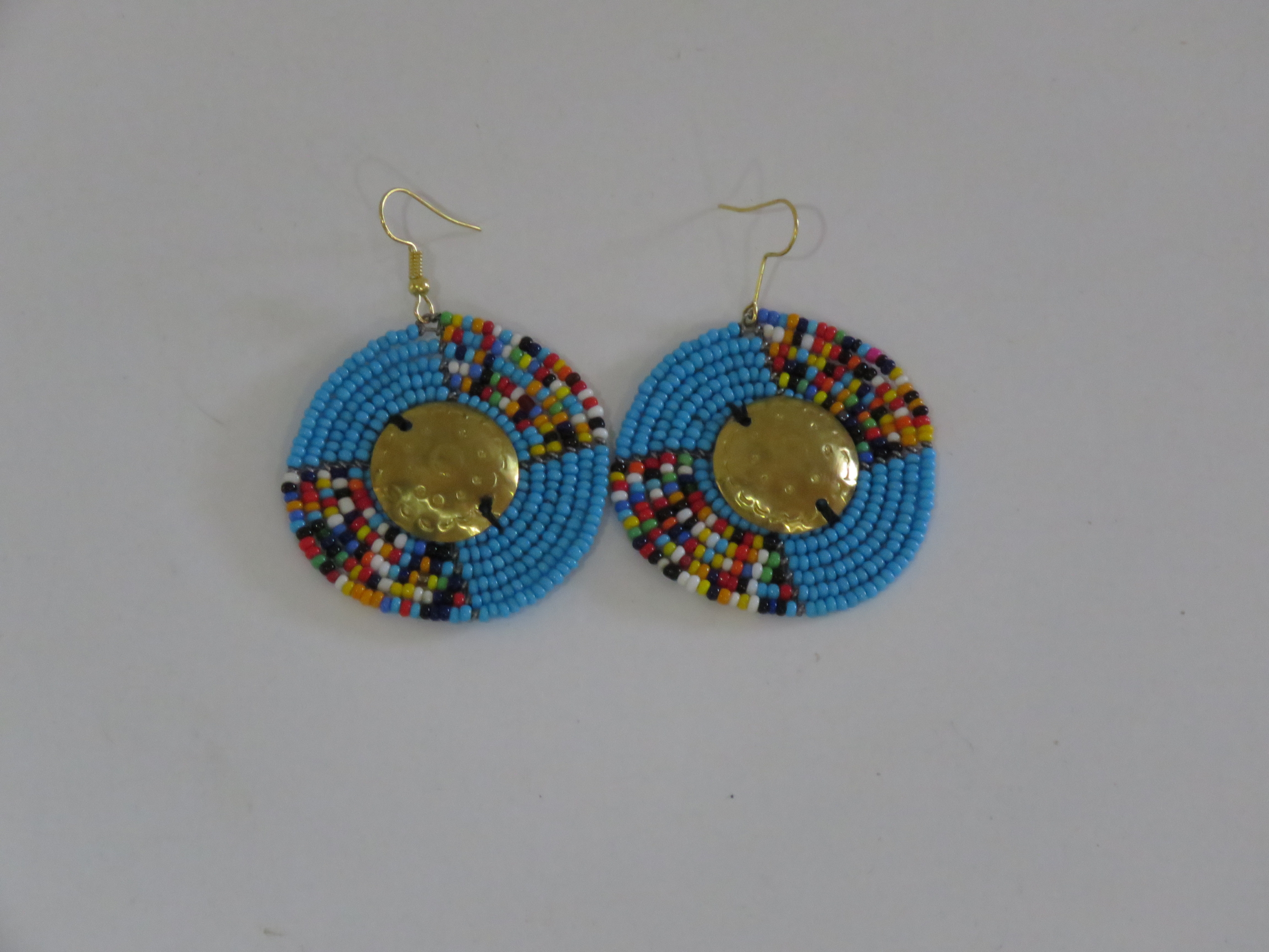 Azure Horizon Maasai Beaded Earrings
