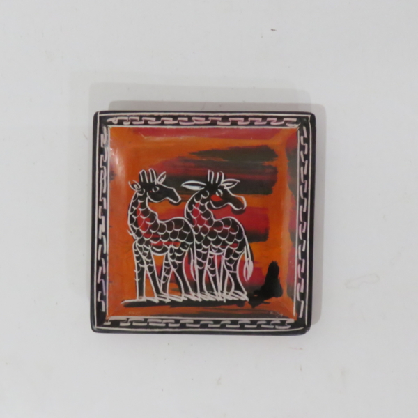 Amber Plains Giraffe Soapstone Plate